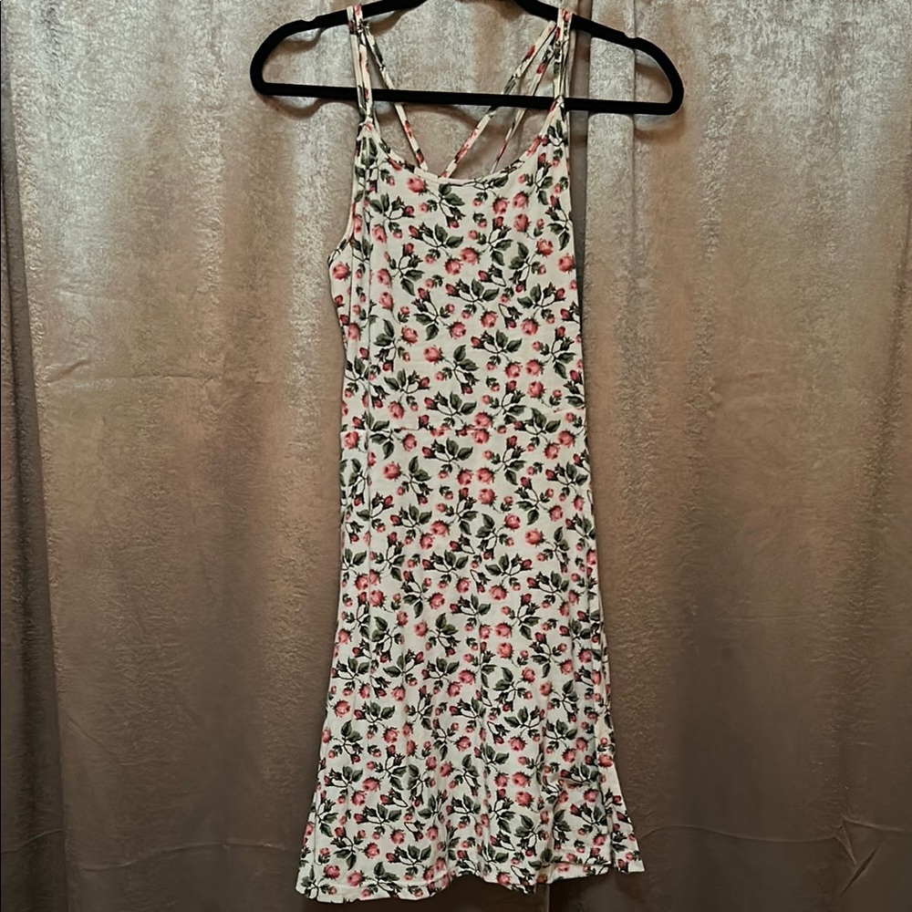 Pink and Green Spaghetti Strap Sundress